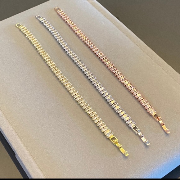 Silver Diamond Tennis Bracelet - Picture 2 of 3